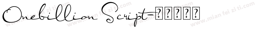 Onebillion Script字体转换